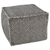 Geo Pouffe - Black and Natural
