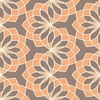 Geometric Floral Garland Chocolate Orange Wallpaper
