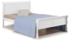 Georgia Sleigh Bed Frame Double (Bed Colour: White,  Bed Size: King)