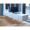 Glacier Double Length Low Media Sideboard (Style: 3 Door & Open Compartment)