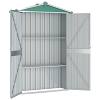 Gracrux Slim Garden Shed Green Galvanised Steel