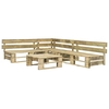 Gracrux Sturdy Weather-Resistant 4 Piece Garden Lounge Set Pallets Wood