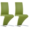 Gracrux Z shaped Green Dining Chairs