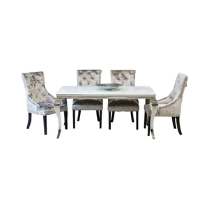 Grande Marble Dining Table Set 4 to 8 Seater (Number of Chairs: 8,  Length Of Table: 200cm)