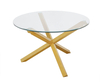 Grange Glass & Solid Oak Round Dining Table 4 Seater