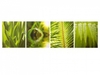 Green Leaf Quad Set of 4 Canvas Print