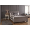 Grey Fabric Ottoman Side Storage Bed Double & King Size (Bed Size: Double)
