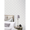 Grey Leaf Patterned Wallpaper