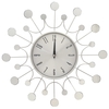 Haedi Beautiful Scattering Design Wall Clock Silver 40 cm Metal