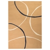 Haedi Painted Circles Brown Modern Rug (Size: 140 x 200 cm)