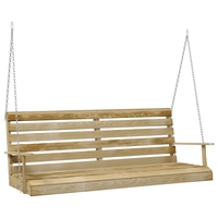 Haedi Rustic Outdoor Garden Swinging Bench Impregnated Pinewood