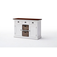 Halifax Accent Wooden Top Sideboard - 2 Baskets Included