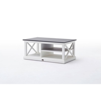 Halifax Contrast Black Wooden Top Coffee Table