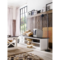 Halifax Contrast Large Black Top Media Unit