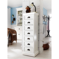 Halifax White Painted 7 Drawer Storage Tower