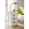 Halifax White Painted Bedside Drawer Unit