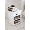 Halifax White Painted Bedside With Shelves