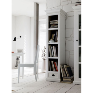Halifax White Painted Bookcase With Drawer
