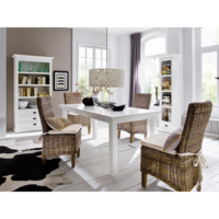 Halifax White Painted Dining Table (Table Length: 160cm)