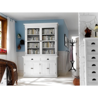 Halifax White Painted Glass Display Unit