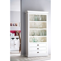 Halifax White Painted Storage Bookcase