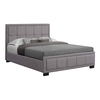 Hannover Ottoman Bed Frame Crushed Velvet (Various Colours Available) (Bed Colour: Grey,  Bed Size: Double)