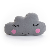 Happy Grey Sleepy Cloud Cushion