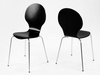 Hugo Birch Molded Black Dining Chairs