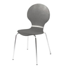Hugo Birch Molded Multi Coloured Dining Chair (Single - Various Colours Available) (Colour: Grey)