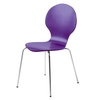 Hugo Birch Molded Multi Coloured Dining Chair (Single - Various Colours Available) (Colour: Purple)