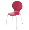 Hugo Birch Molded Multi Coloured Dining Chair (Single - Various Colours Available) (Colour: Red)