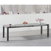 Jamie Extending Rectangular Dining Table Dark Grey Gloss - 6 to 10 seat