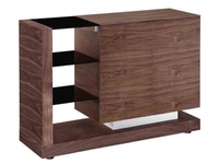 Jual Cube Walnut & Black Glass Sideboard