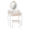 Juliette Shabby Chic Dressing Table (Options: Dressing Table Set (Table,  Mirror & Stool))