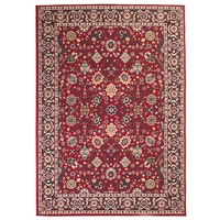 Kuma Red / Beige Oriental Patterned Rug (Size: 160 x 230 cm)