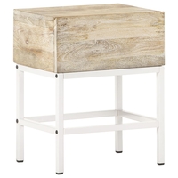 Kuma Rustic Wooden Bedside Table