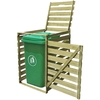 Kuma Single Wheelie Bin Shed 240 L Impregnated Wood