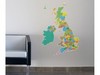 Large Map of The UK Wall Stickers
