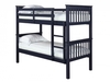 Leo Solid Navy Blue Bunk Bed