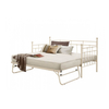 Lille Metal Daybed & Optional Trundle (Various Colours Available) (Bed Colour: Cream,  Options: Daybed & Trundle)