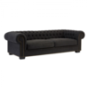 Lincoln Dark Grey Fabric 3 Seater Sofa