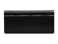 Logan Black High Gloss 3 Door Sideboard with Lights