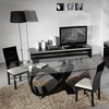 Logan Black High Gloss Dining Table with Chairs (Number of Chairs: 6)