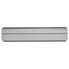Logan TV Unit 220cm White High Gloss with Lights