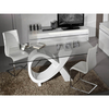 Logan White High Gloss Dining Set with Chairs (Number of Chairs: 4)