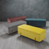Lola Velvet Storage Ottoman - Various Colours Available (Colour: Teal)