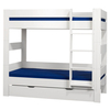 London White Bunk Bed With Under Bed Drawer (Storage Type: Underbed Storage Drawer)