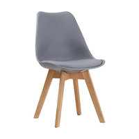 Louvre Dining Chair (Pair) - Various Colours Available (Colour: Grey)