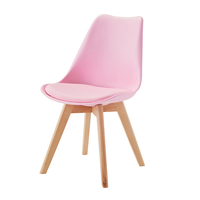 Louvre Dining Chair (Pair) - Various Colours Available (Colour: Pink)