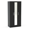 Lynx 3 Door Mirrored Wardrobe 93cm Black Gloss